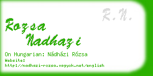 rozsa nadhazi business card